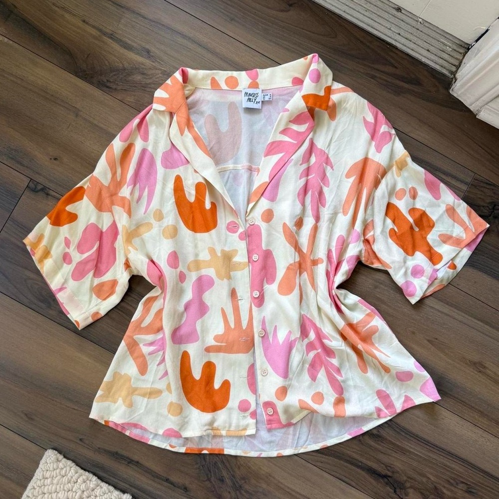 Printed Button Down Shirt - image 5